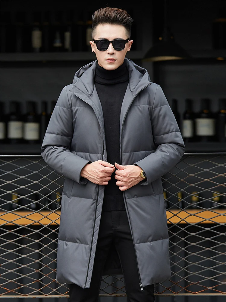 2020 Новое поступление Для мужчин пуховик с капюшоном зимнее пуховое пальто Теплый