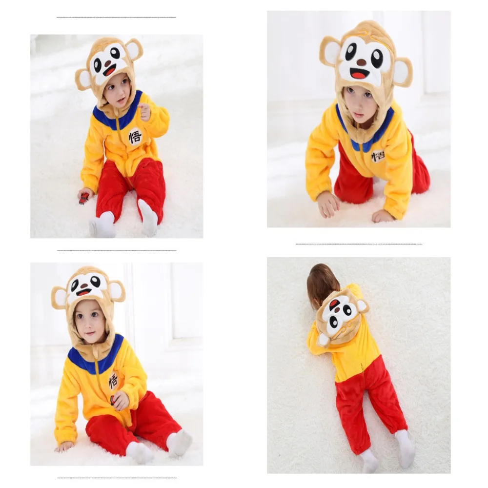 Panda Kigurumi For Son Goku Baby Kids Cartoon Animal Cosplay Costume Warm Soft Flannel Fancy Winter Onesie Cute Pajama Body Suit |