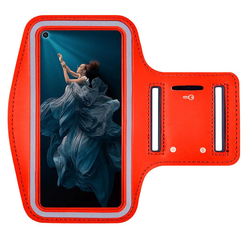 Красный Универсальная спортивная сумка для бега для huawei Honor 20 Pro 9X 7X 8X View 20 Lite Honor 10 9 фитнес-упражнения на руку Защитная сумка для телефона - Цвет: Красный