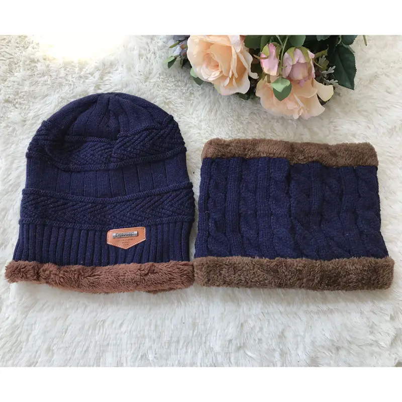 Navy Blue Nanci si, зимние шерстяные Лыжные шапки, теплые шапки, вязаные мужские шапки, шапки Skullies, шапка для мужчин и женщин, Балаклава, головные уборы - Цвет: Navy Blue