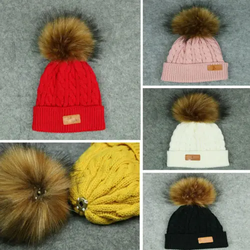 Лидер продаж детская зимняя теплая шапка для маленьких мальчиков и девочек