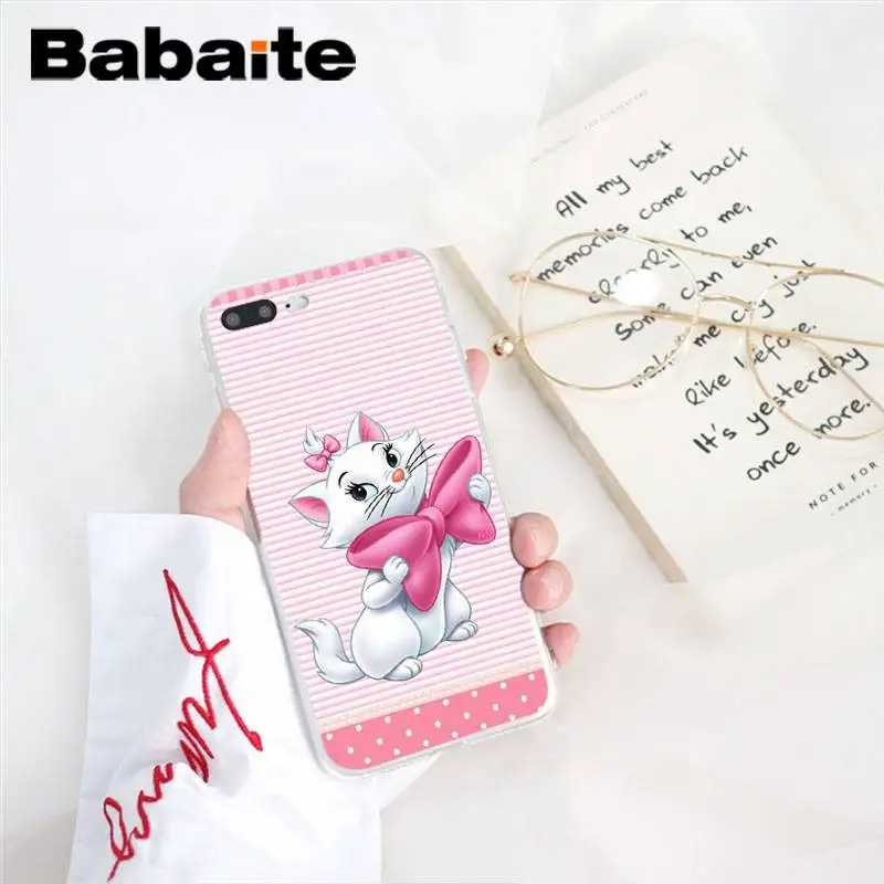 Babaite розовый marie аристократы Кот мультфильм мягкий чехол для телефона из ТПУ для iPhone 8 7 6 6S Plus 5 5S SE XR X XS MAX 10 11 11pro 11promax - Цвет: A11