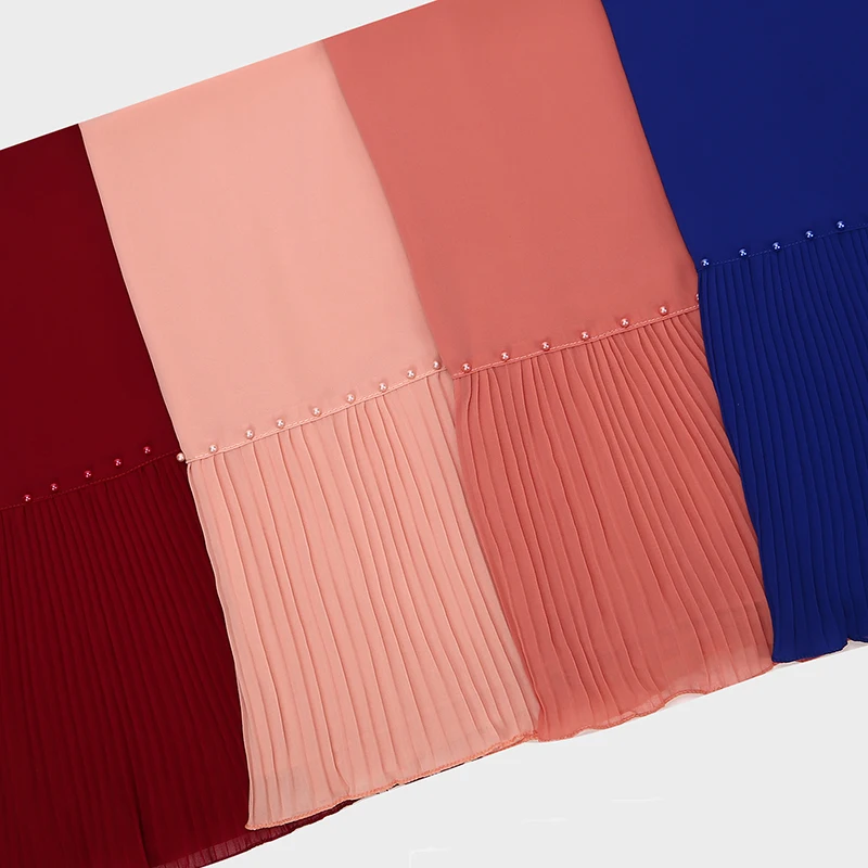 Новое поступление шифоновые шали в стиле пэчворк с бусинами и жемчужинами хиджаб