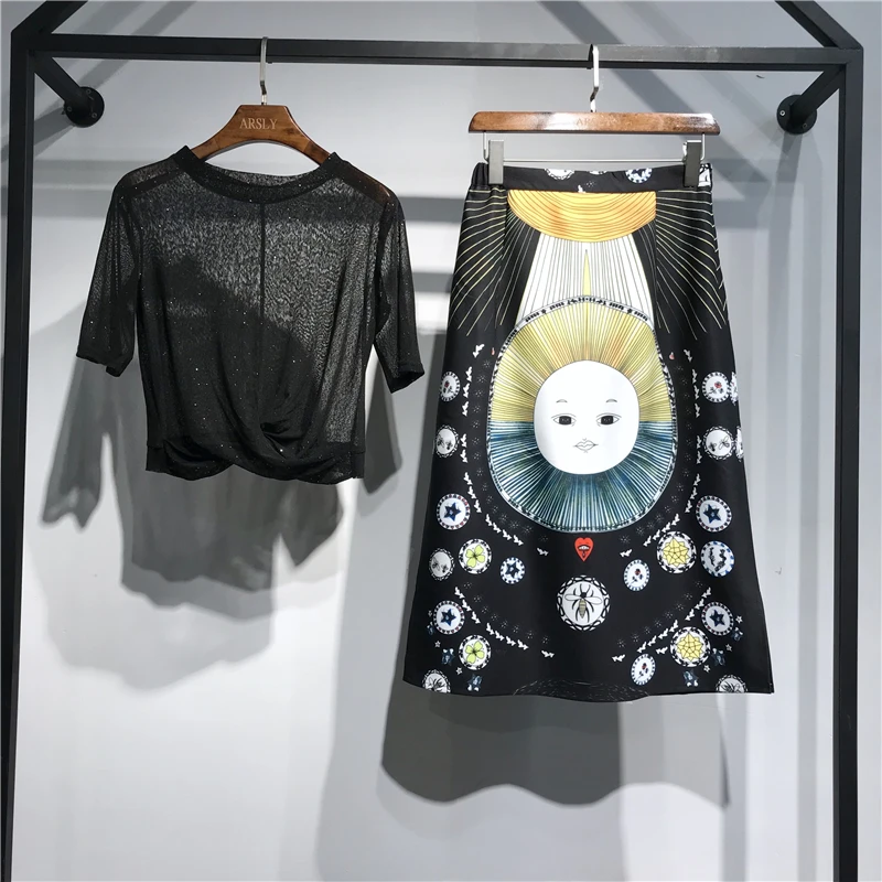 Летний женский комплект из 2 предметов прозрачный топ с коротким рукавом блуза +