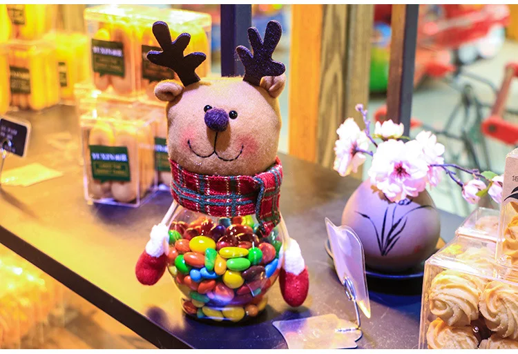 Плюшевая коробка для подарков в виде Санта-Клауса снежного человека/оленя