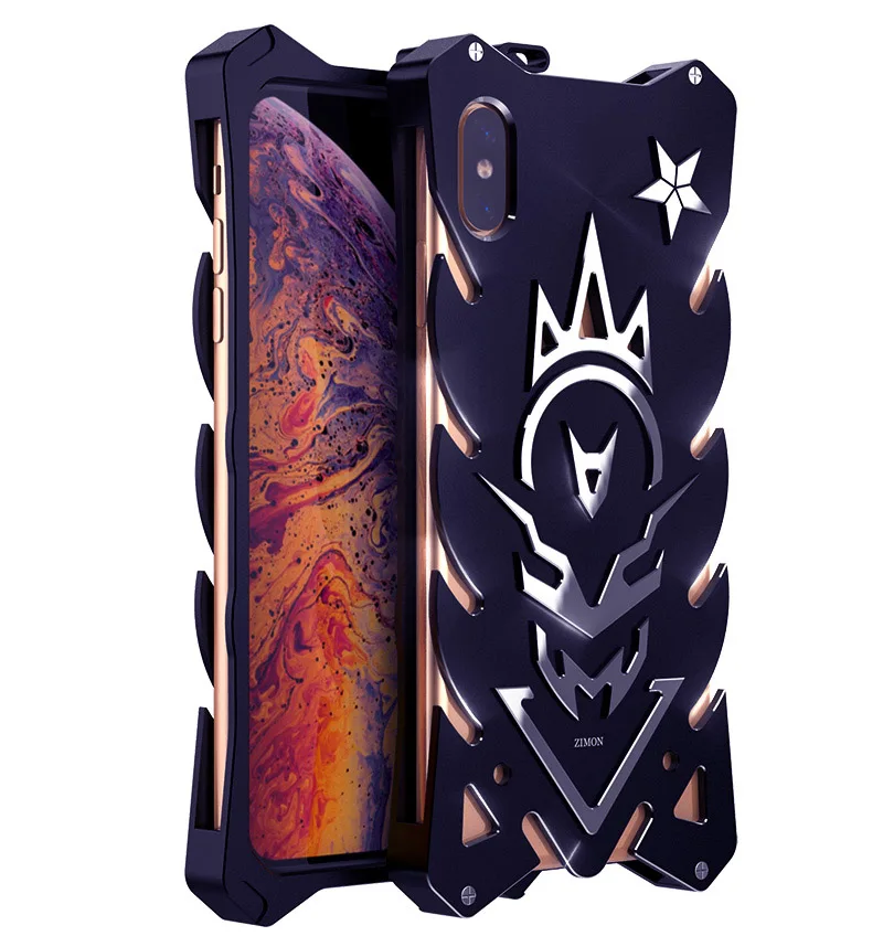 Роскошный чехол ADKO с пауком для iPhone XR XS Max, защита от пыли, алюминиевый металлический бампер для iPhone X