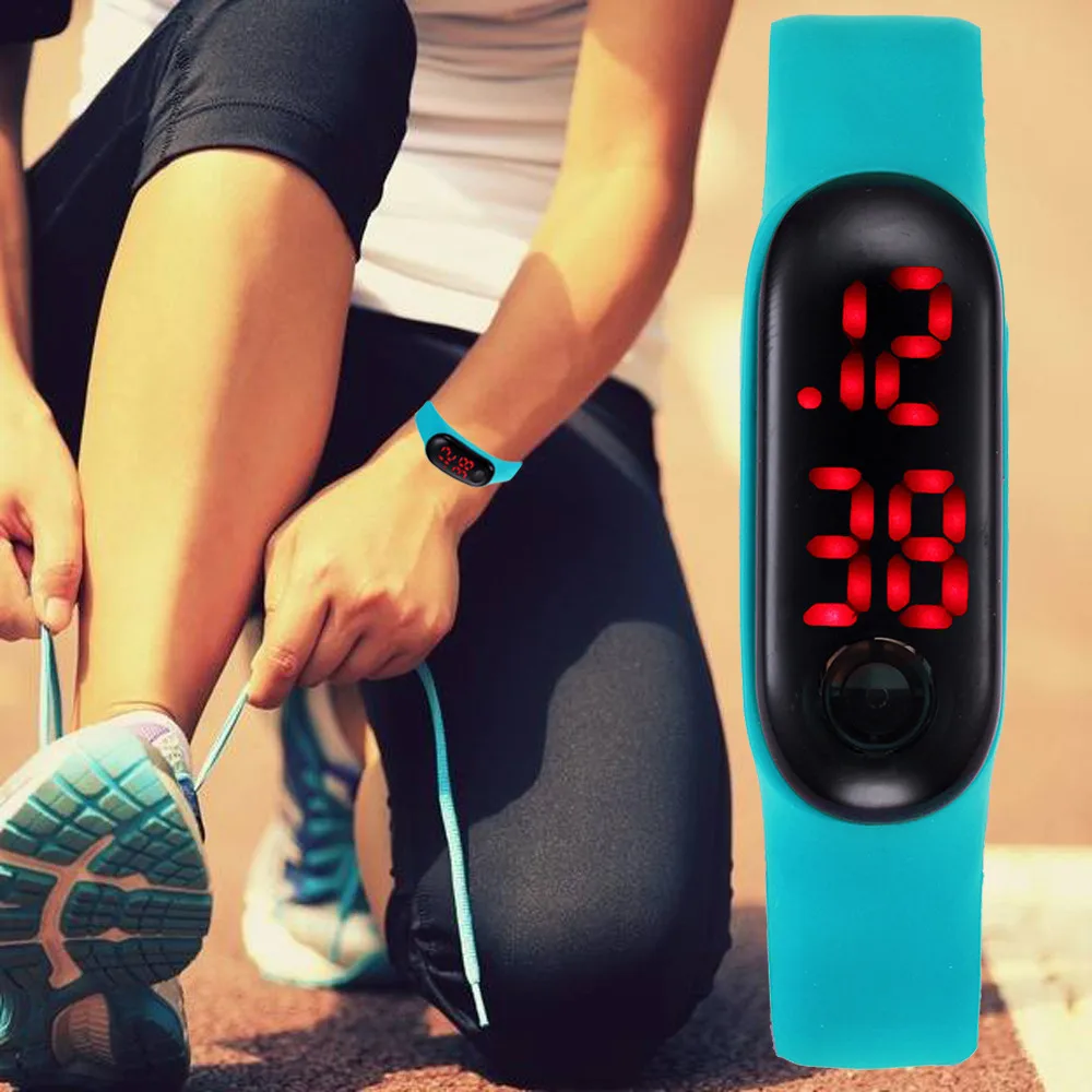 Цифровой ЖК дисплей силиконовые браслет шагомер Run шаг пешком счетчик калорий