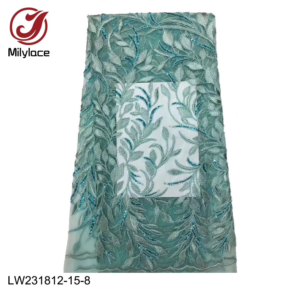 Milylace romantics French lace fabric 5 yards mesh with branch embroidery sequins for wedding party dresses LW231812-15 | Дом и сад