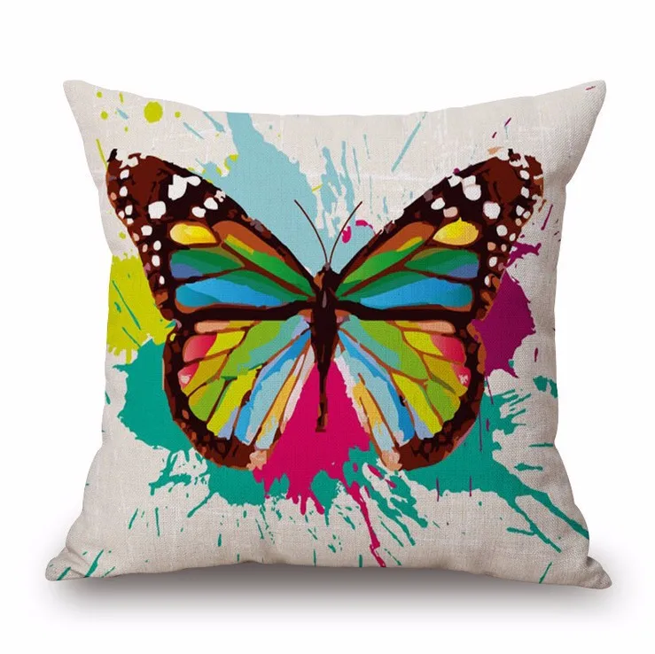 Акварельная картина бабочка домашний декор кровати Автомобильная подушка для