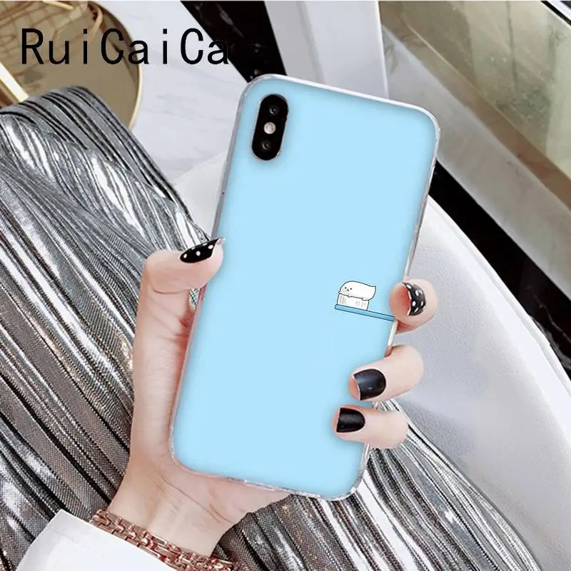 A16 RuiCaiCa Забавный мультфильм стоматолога зубные коронованные зубы мягкий чехол для телефона для iPhone8 7 6 6S Plus X XSMAX 5 5S SE XR 11 11pro 11promax - Цвет: A16
