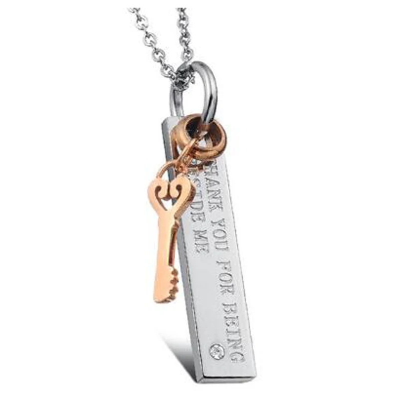 Xuben романтические пары сердце ключ кристалл кулон любовь ожерелье набор любовник