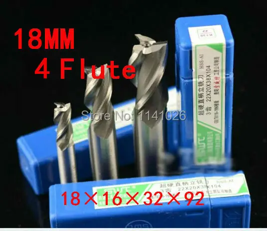 Бесплатная доставка 2 шт./компл. 18 мм четыре 4 канавки из быстрорежущей стали и