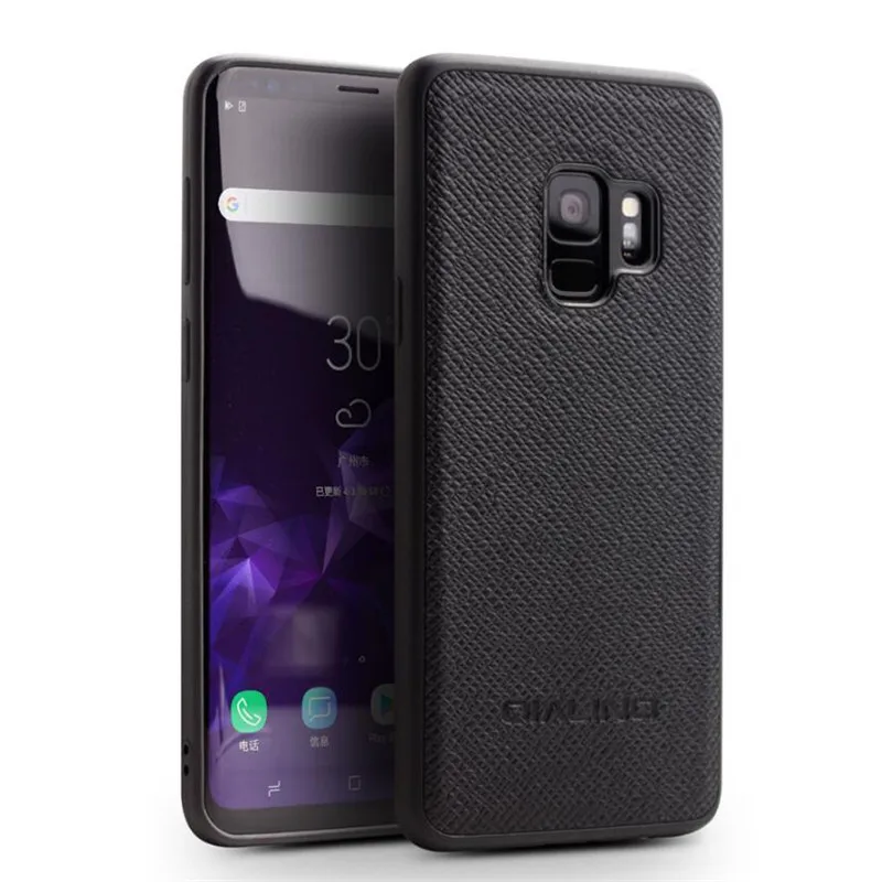 Многофункциональный кожаный чехол QIALINO 2 в 1 для Samsung Galaxy S9 оригинальный откидной