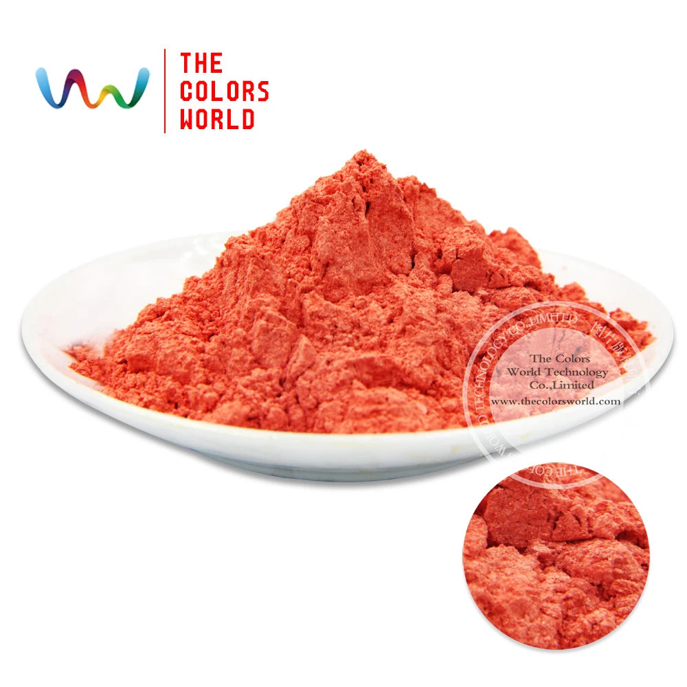 TCZG4625 Red Orange Color Pearlescent pigment,pearl luster pigment,Mica Powder DIY  Makeup Nail Design ,Nail Polish