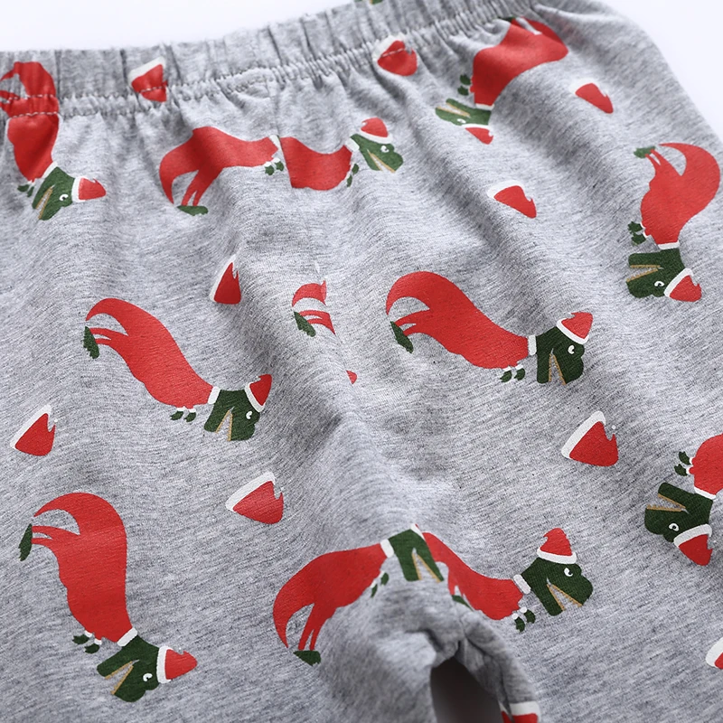 

SOSOCOER Christmas Dinosaur Kids Clothes Set Spring Autumn Long Sleeve T-shirt+Pants 2pcs Pajamas Outfits Boy Girl Pyjamas Sets