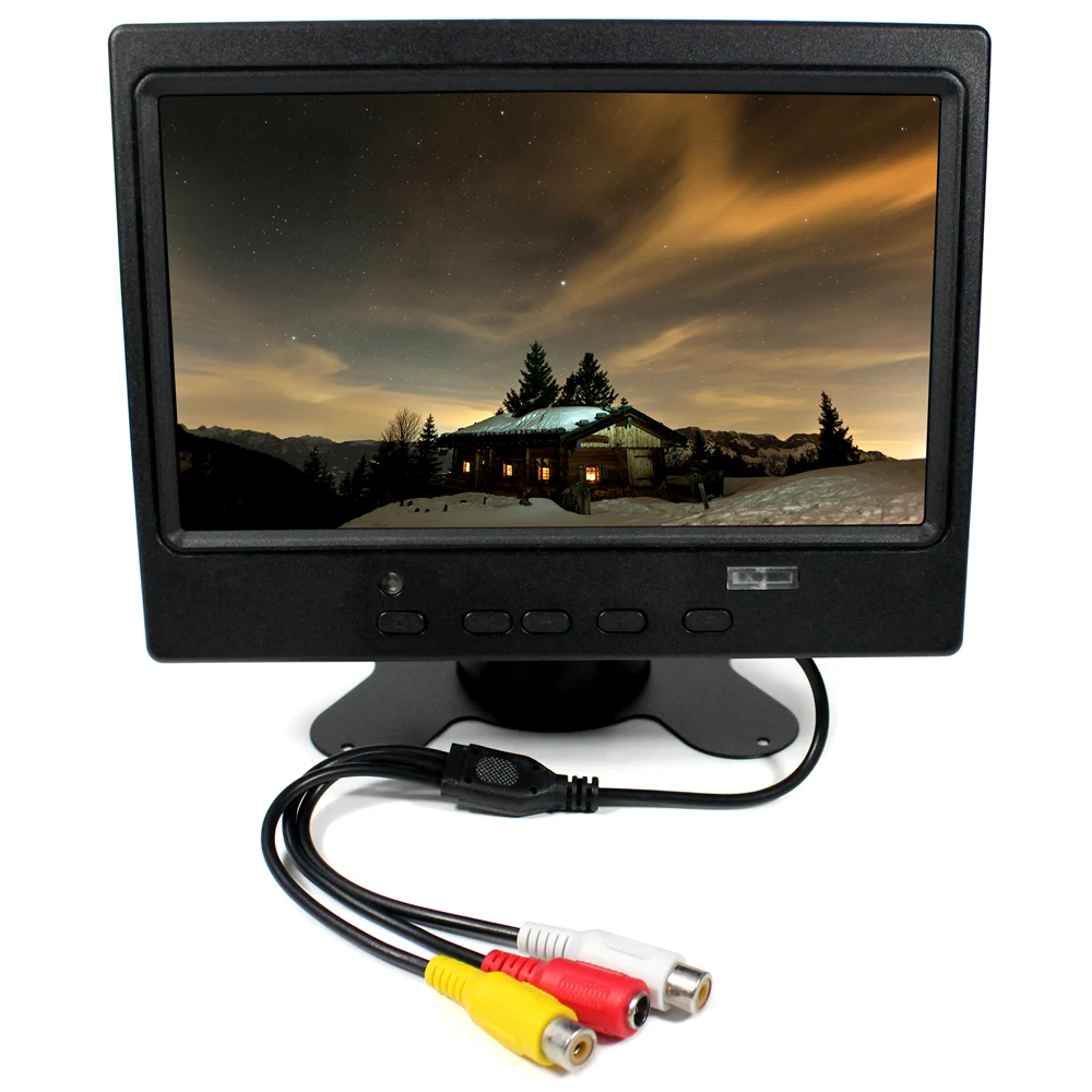 

7inch Lcd monitor 800x480 with HD MI VGA AV Reversing with US Power supply for bus monitor VS-T0701URB-V1