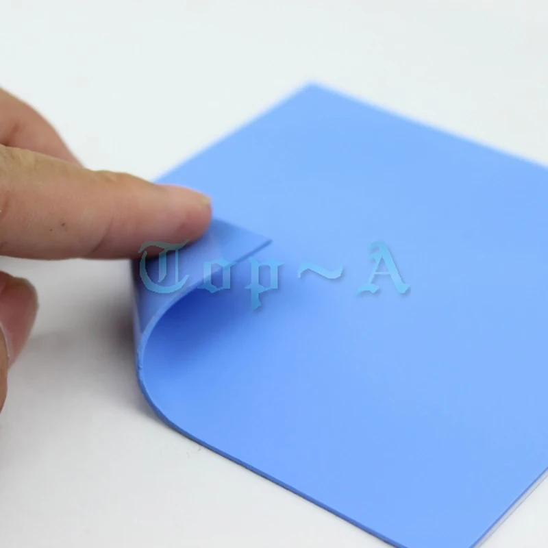 

10 шт. синий 100 мм * 100 мм * 1 мм силиконовый тепловой коврик 1,0 мм теплоотвод охлаждающий проводящий GPU CPU IC Chip Heat Spead 100 мм x 1 мм