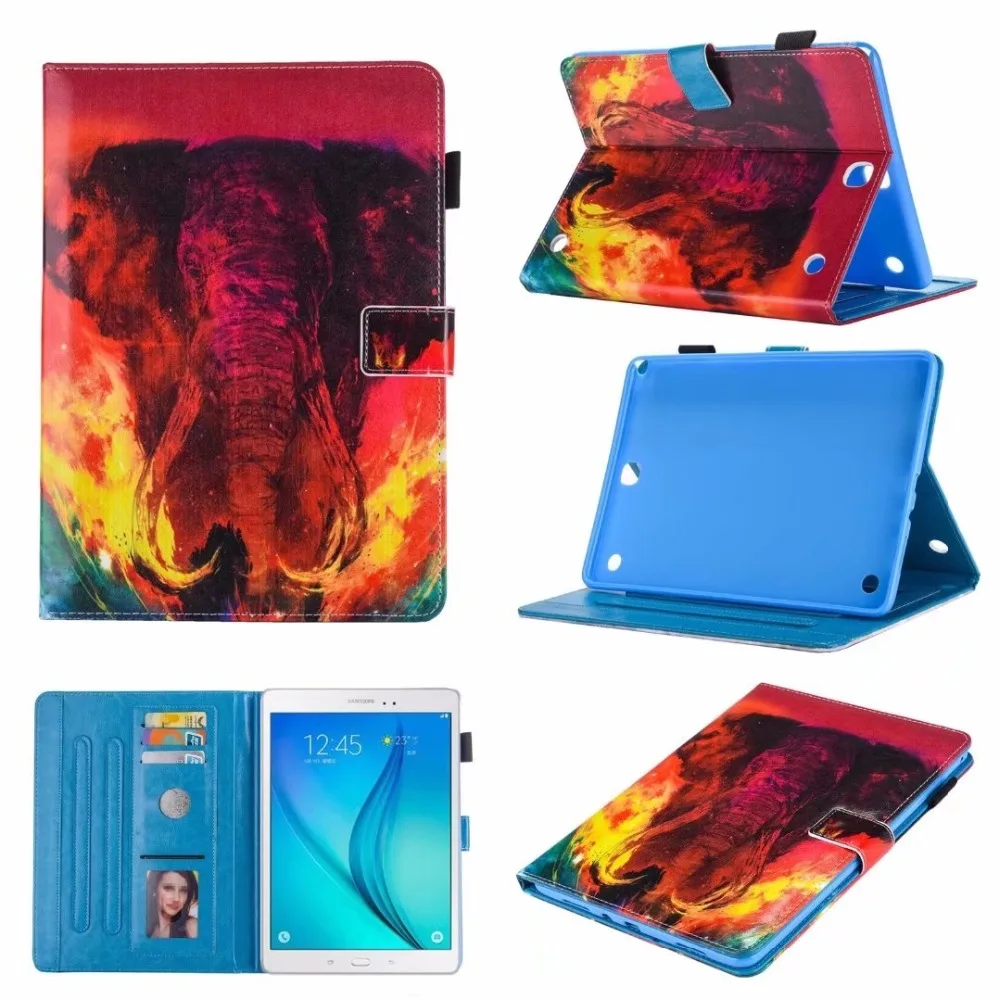 Модный раскрашенный флип-чехол из искусственной кожи для Samsung Galaxy Tab A 8 0 T350 T351 T355