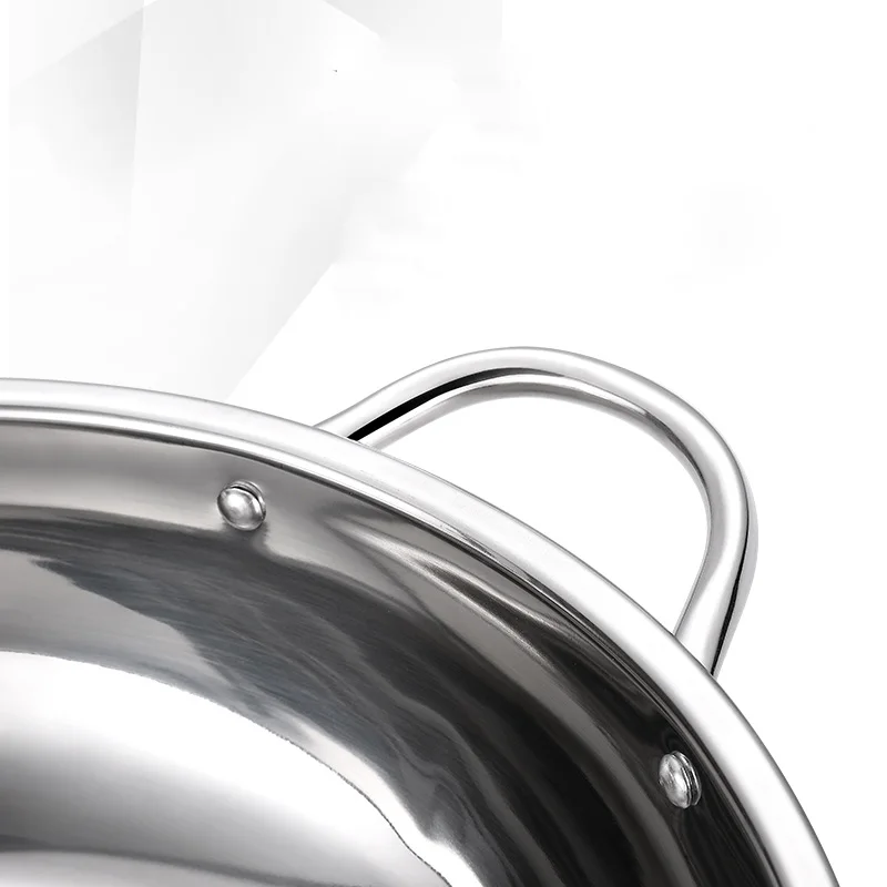 30 см 2 отсека Hotpot Нержавеющая Сталь Приготовления супа горшок со стеклянной крышкой половник-дуршлаг кухонная посуда для индукционной плиты