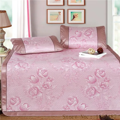 yaozihanchun pink Летний охлаждающий коврик, комплект для простыней, складные простыни, подстилка-кровать, чехол для лета, ротанговый коврик 1,8 м, 1,5 м, кровать, летний комплект белья, коврик - Цвет: yaozihanchun pink