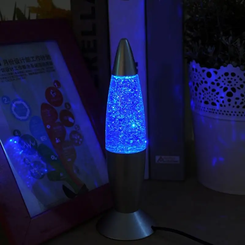 1 шт. 3D ночной Светильник в виде ракеты меняющая цвет Лавовая Лампа RGB