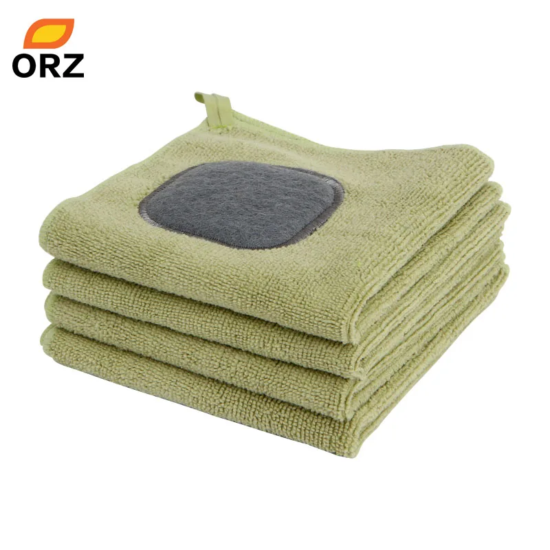 ORZ 2в1 Чистящие Салфетки Полотенца микрофибра + салфетка для мытья посуды хорошее