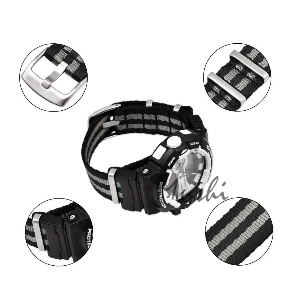 Набор терминалов Замена для casio G-8900 GA-100 \ 110 \ 120 GD-100 \ 110 серии DW-5600 GW-M5610 DW6900+ нейлоновый ремешок Ремешки для наручных часов