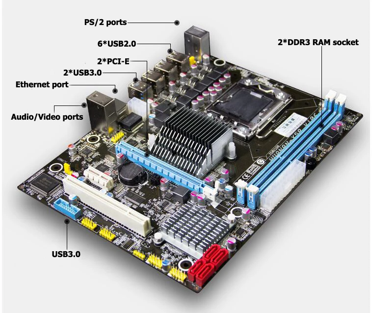 Новая материнская плата HUANAN X58 CPU kit с процессорным кулером USB3.0 X58 LGA1366 материнская плата CPU Xeon X5670 2,93 GHz 6 core 12 thread