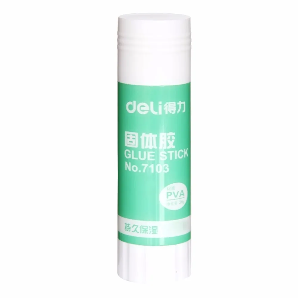 Deli 1 pcs PVA Liquid glue Stick Big Size 36g High Viscosity Solid Glue Good Slip Drying White Color 30x110mm 7103 | Канцтовары для