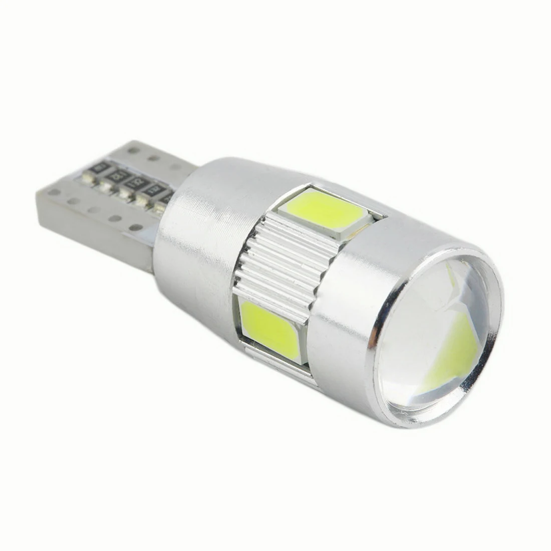 1x Led Canbus безошибочная Светодиодная лампа T10 5630 SMD линзы W5W Автомобильная