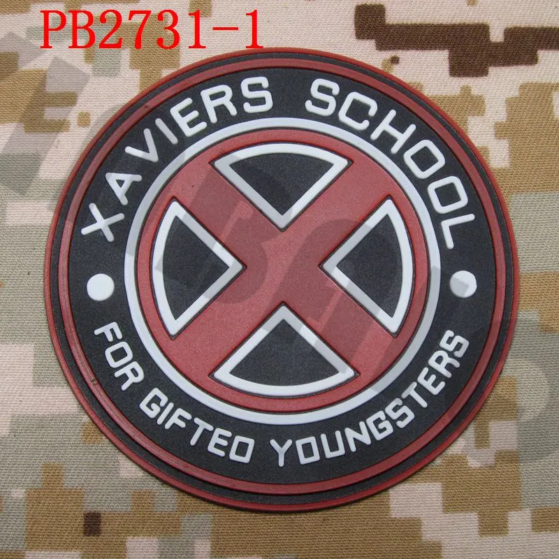 PB2731 Red 3D ПВХ патч X-MAN XAVIERS школы для одаренных подростков - Цвет: PB2731 Red