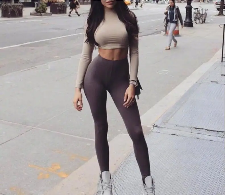 

Леггинсы женские, с высокой талией, эластичные, облегающие, 6 цветов, с эффектом пуш-ап, осень облегающие джеггинсы