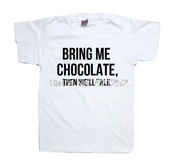 Футболка с надписью Bring Me Chocolate футболка We'll Talk|Футболки| |