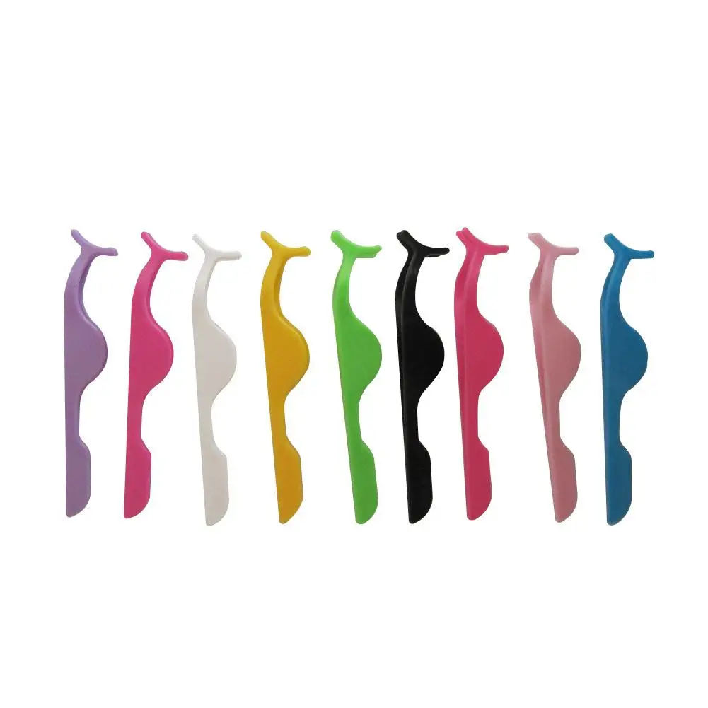 Цветные пластиковые Пинцет Инструменты для применения накладных ресниц |