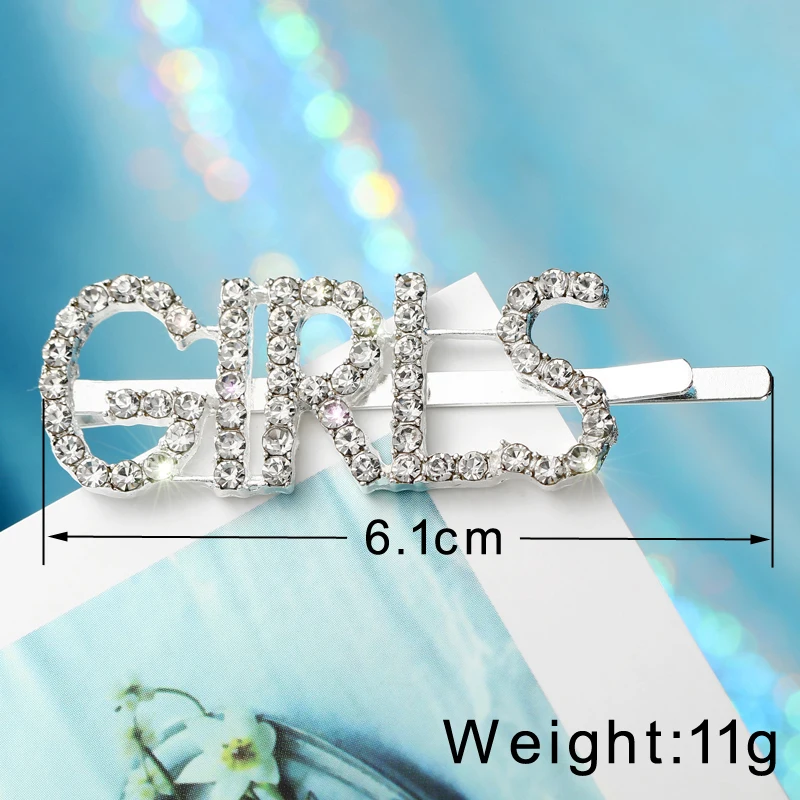 Хрустальные шпильки для волос уникальные заколки с буквенным принтом парики
