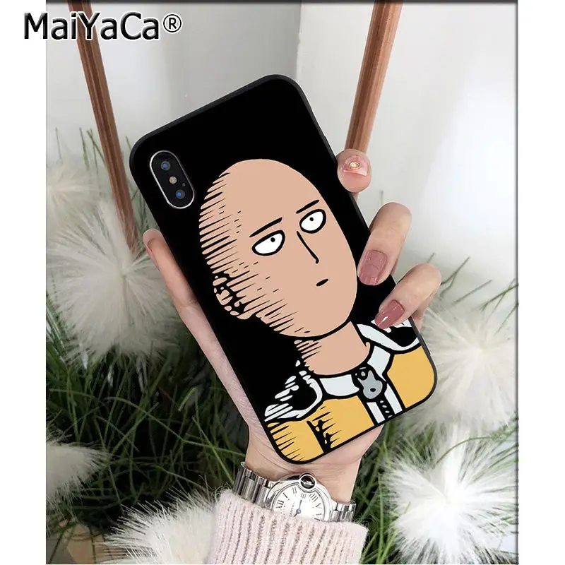A14 MaiYaCa ONE PUNCH MAN Saitama аниме Силиконовый ТПУ мягкий черный чехол для телефона для iPhone 6S 6plus 7plus 8 8Plus X Xs MAX 5 5S XR - Цвет: A14