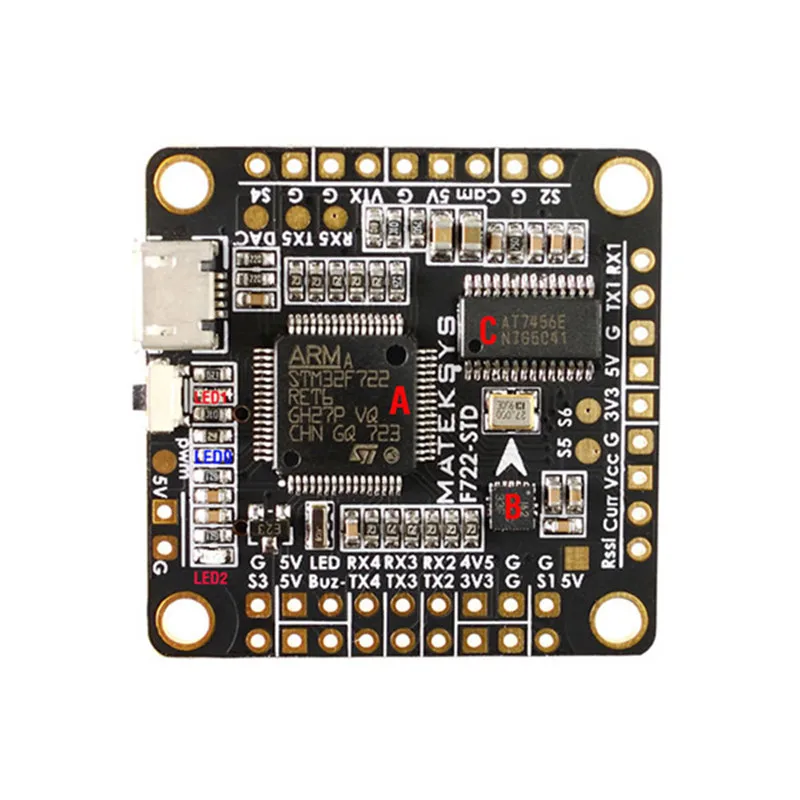 Контроллер полета Matek Systems женский STM32F722 Встроенный OSD BMP280 барометр Blackbox для