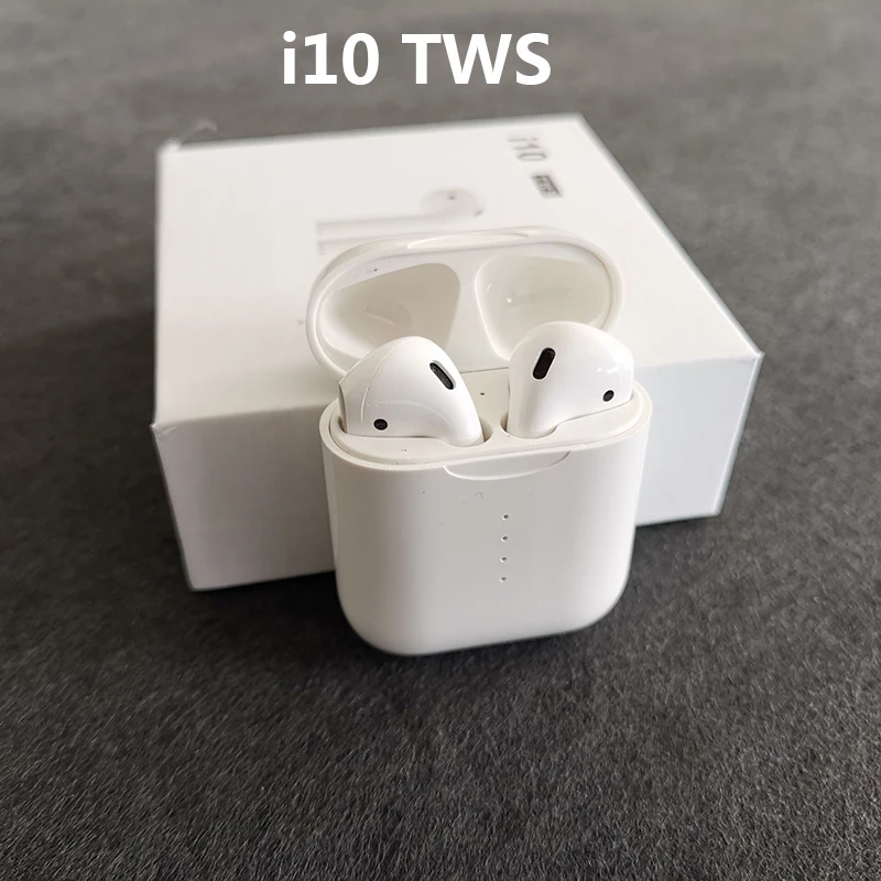 10 Вт Qi Беспроводная зарядка + i10 TWS Bluetooth air pods 5 0 наушники с сенсорным управлением