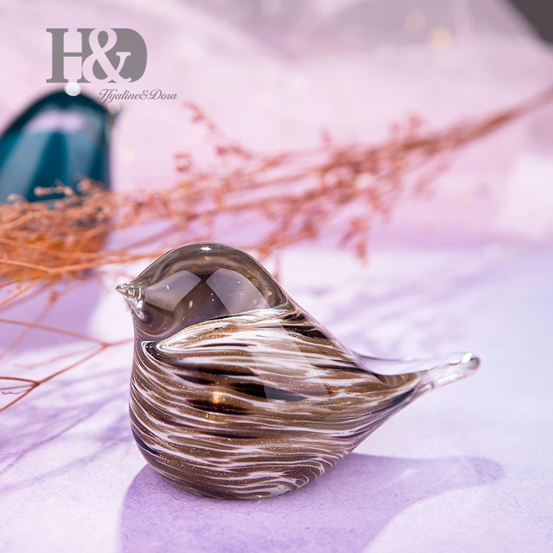 Искусственное стекло H & D ручной работы выдувное Paperweight Bird Craft уникальные