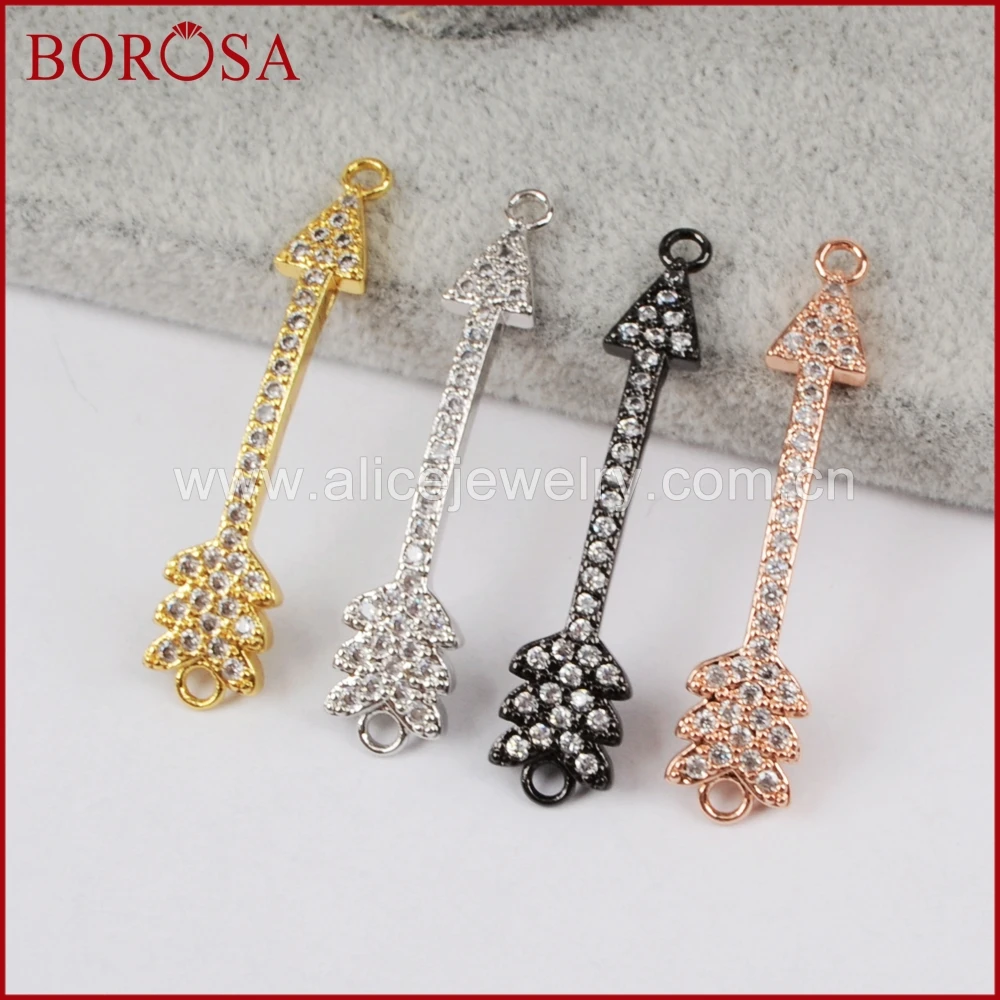 

BOROSA Druzy CZ Micro Crystal Pave Arrowhead Bails DIY WX534