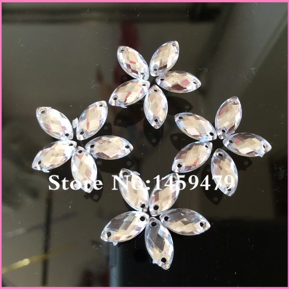Free Ship! Delicate small White Color 800pcs 5x10mm FlatBack Horizontal Plane Acryl Rhinestones Accessories Sewing Marquise L3 | Дом и сад