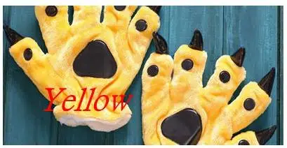 Paw gloves Новинка, желтый костюм Миньона, женские пижамы, для детей и взрослых, Лидер продаж, аниме, Cos, пижама, вечерние, для женщин, одежда для сна, Миньоны, Комбинезоны для детей, M - Цвет: Paw gloves