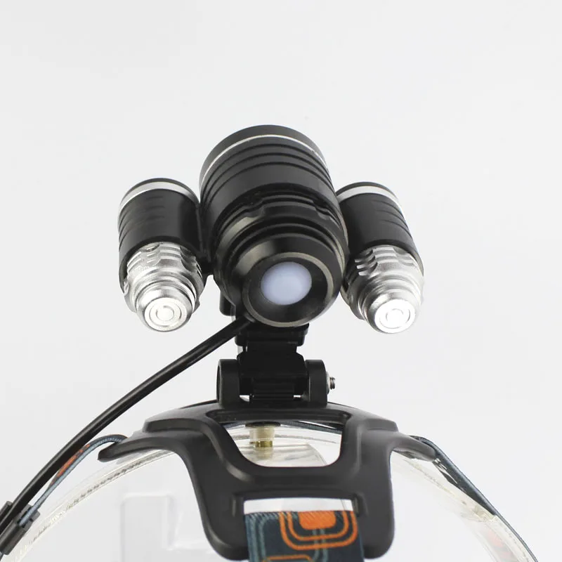 BORUIT RJ-1155 3xCREE XML T6 4000 люмен 4 режима USB Перезаряжаемый светодиодный налобный фонарь