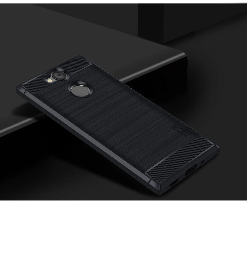Mofi текстурированный силиконовый защитный чехол из углеродного волокна для sony Xperia XA2, чехол для телефона sony Xperia XA2, задняя крышка