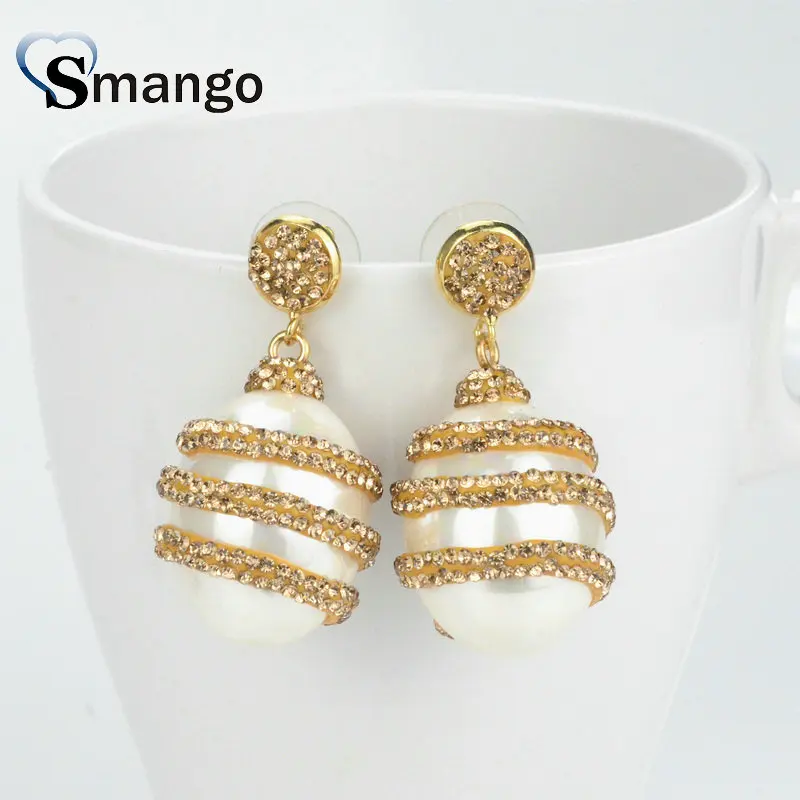 3Pairs The Oval Pearl Earrings Women Fashion Earrings.two Colors Crystals | Украшения и аксессуары