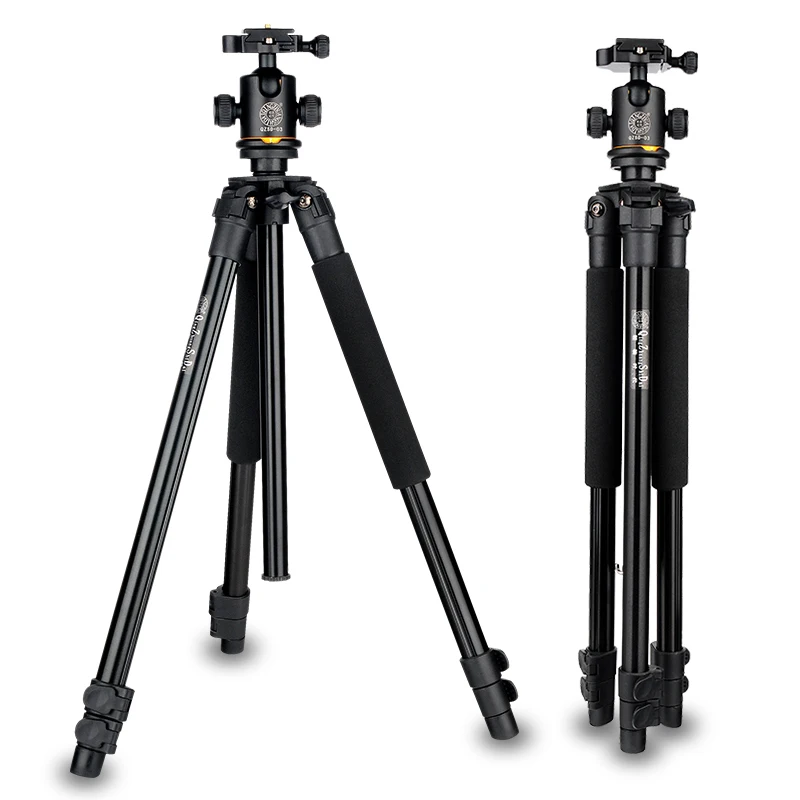 

QZSD Q360 Pro Photographic Portable Tripod Monopod For Digital SLR DSLR Camera Traveling Tripode For Canon Nikon Sony