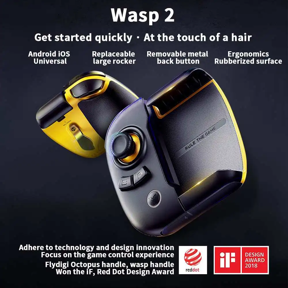 Лидер продаж джойстик Flydigi Wasp 2 с bluetooth геймпад для iPAD планшета односторонний