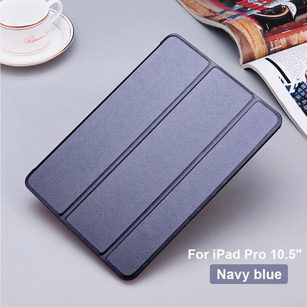 Для iPad iPad Pro 10,5/iPad Air чехол ультра тонкий умный чехол 3 складной Стенд Авто Режим сна/Пробуждение задняя крышка