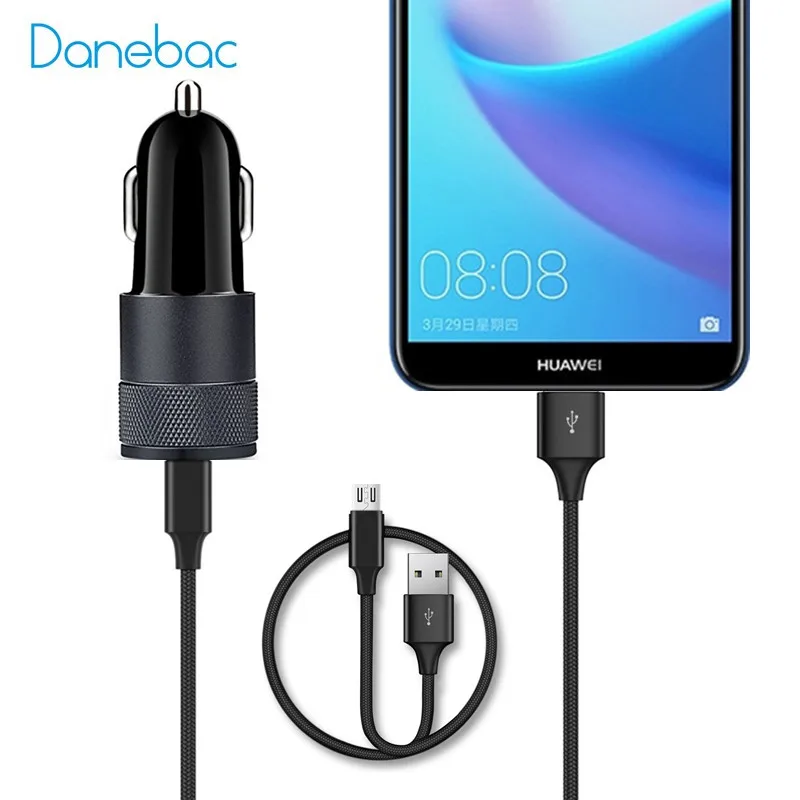2 USB Автомобильное зарядное устройство 3.1A быстрое и Тип c usb 3 1 зарядка для huawei p9 p10