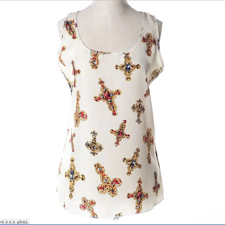 Новинка лета 2018 модные блузки в Корейском стиле женские шифоновые без рукавов с